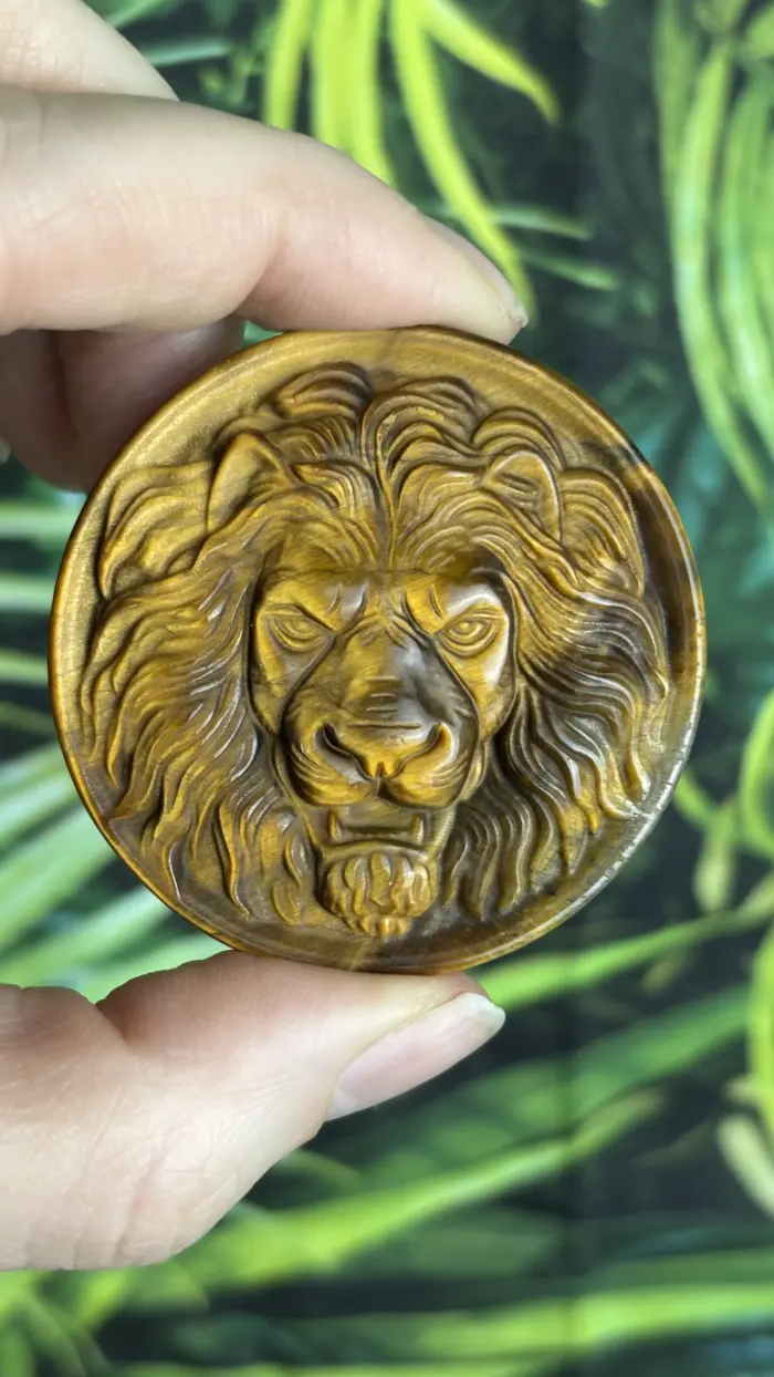 🐯💫 Stärke in deiner Hand – Tigerauge Plakette für Mut, Fokus & Schutzenergie 🧡 1 Nursesoulangel