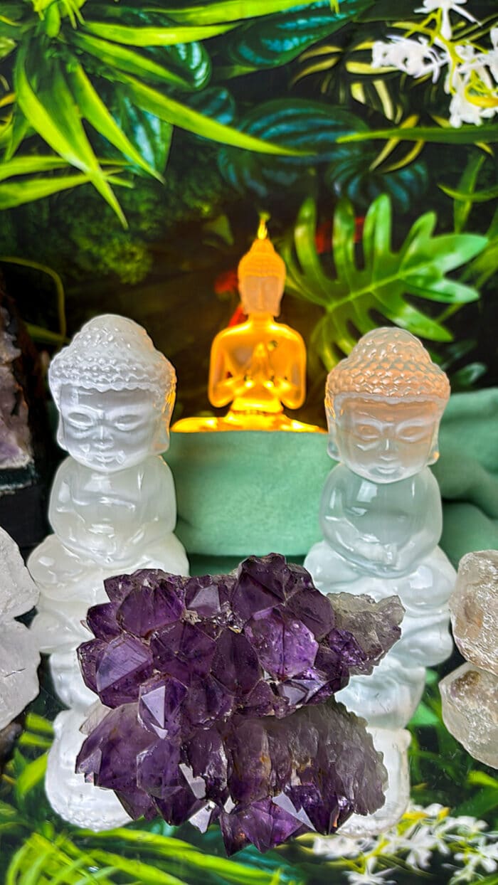 🙏 Weißer Selenit Buddha – Dein leuchtender Begleiter für inneren Frieden 💫 6 Nursesoulangel