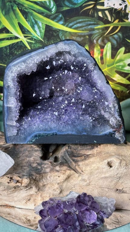 💜 Amethystdruse mit leuchtenden Spitzen – Dein violetter Kraftplatz für Energie, Klarheit & Schutz