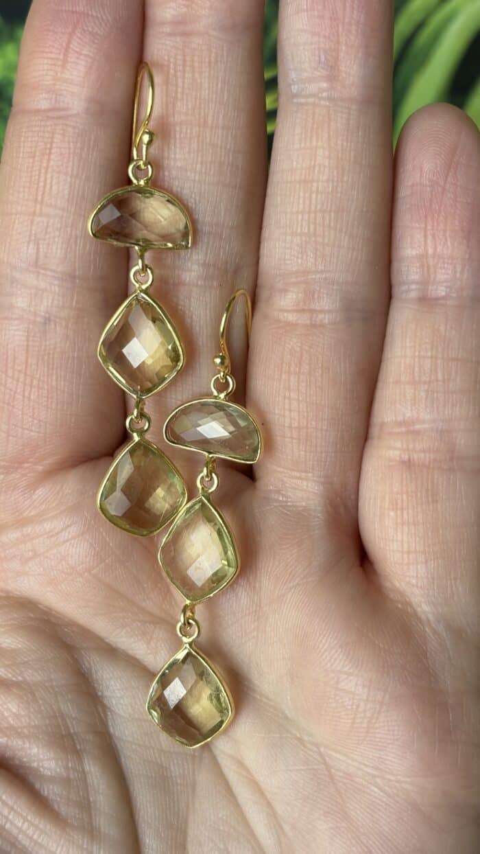 💫 Goldfarbene Topas-Ohrringe – 925 Silber vergoldet | Strahlende Eleganz & klare Energie 3 Nursesoulangel