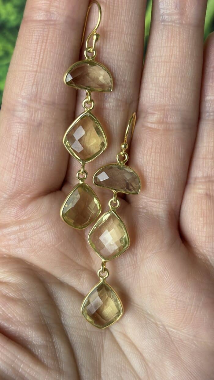 💫 Goldfarbene Topas-Ohrringe – 925 Silber vergoldet | Strahlende Eleganz & klare Energie 4 Nursesoulangel