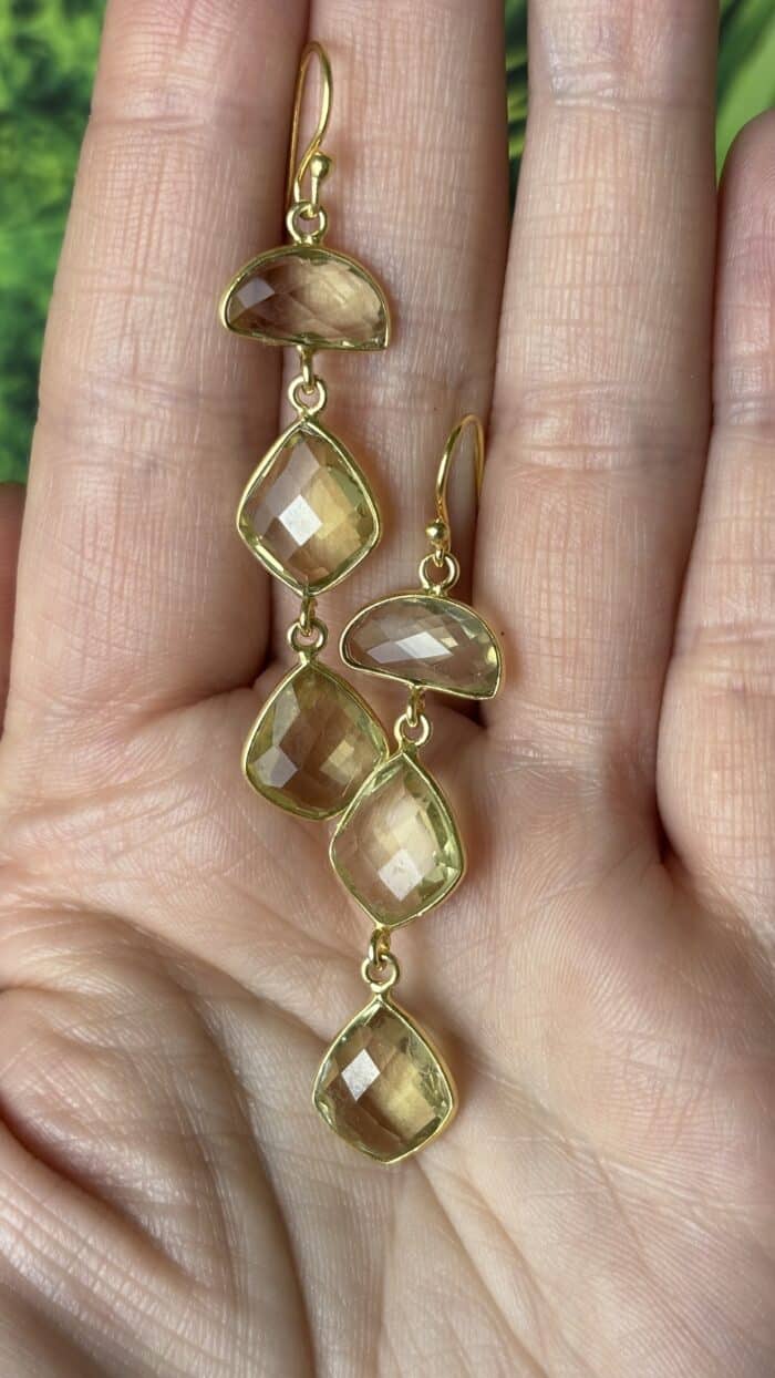 💫 Goldfarbene Topas-Ohrringe – 925 Silber vergoldet | Strahlende Eleganz & klare Energie 2 Nursesoulangel