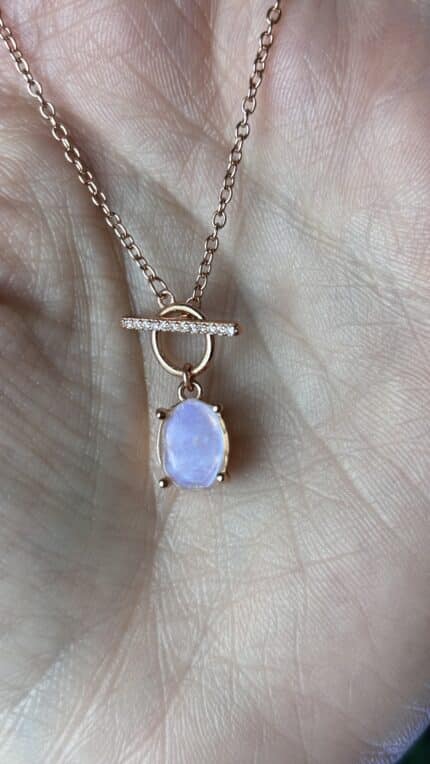🌸 Mondstein-Kette Roségold – 925er Sterlingsilber | Zarte Intuition trifft feminine Eleganz