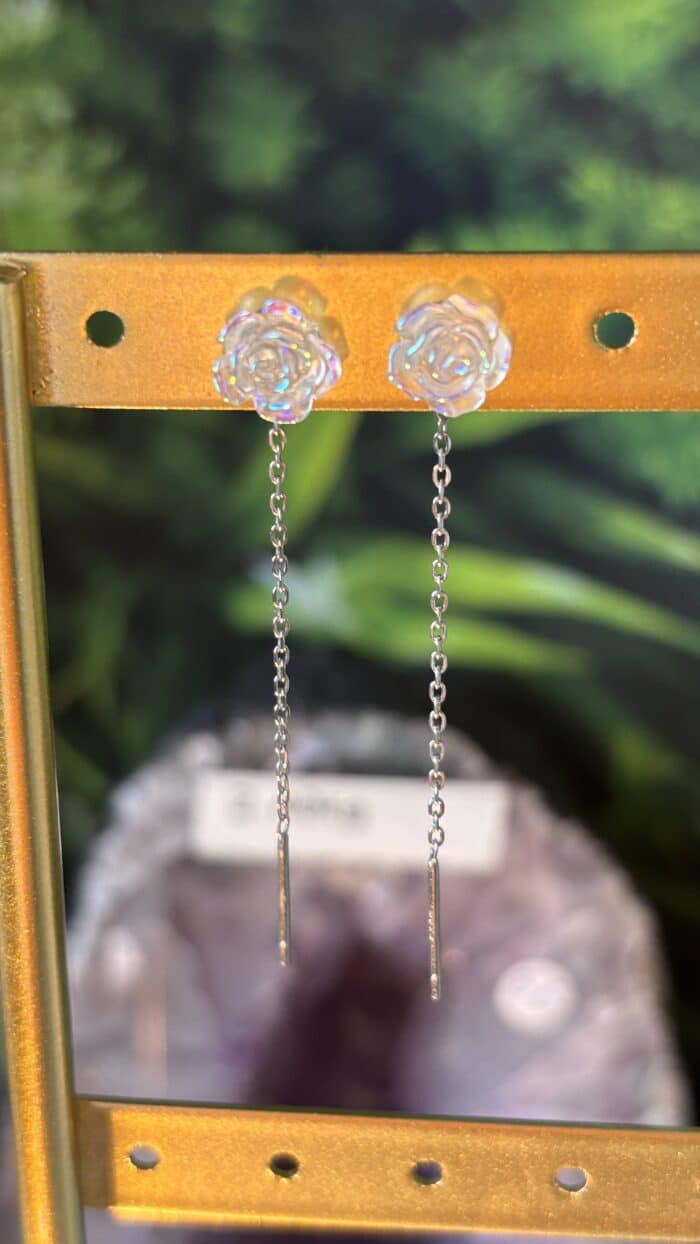 🌸 Schimmernde Harz-Ohrringe "Blume Rose" – 925er Sterlingsilber | Zart wie eine Blüte – stark wie dein Herz 2 Nursesoulangel