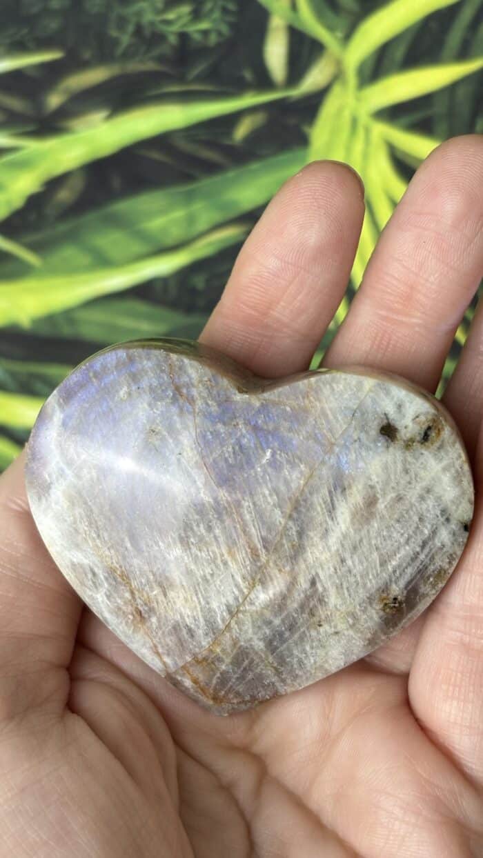 🌙💙 Regenbogen-Mondstein Herz mit blauem Schimmer – Intuition trifft Sternenlicht 💙🌙 1 Nursesoulangel