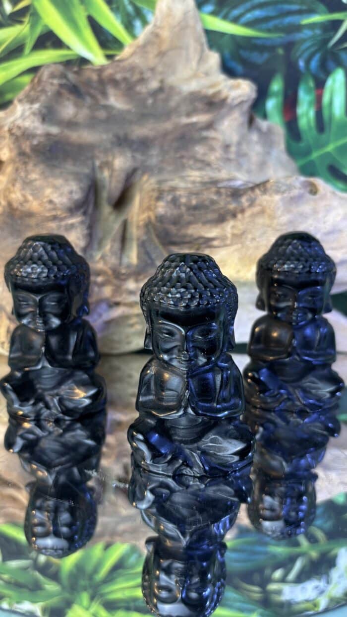 🖤 Magischer Obsidian Buddha (AA+ Qualität) – Unikat | 113,7 g | Höhe 6,5 cm – Bild 2