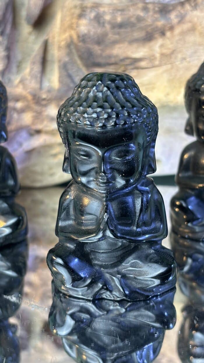 🖤 Magischer Obsidian Buddha (AA+ Qualität) – Unikat | 113,7 g | Höhe 6,5 cm – Bild 3