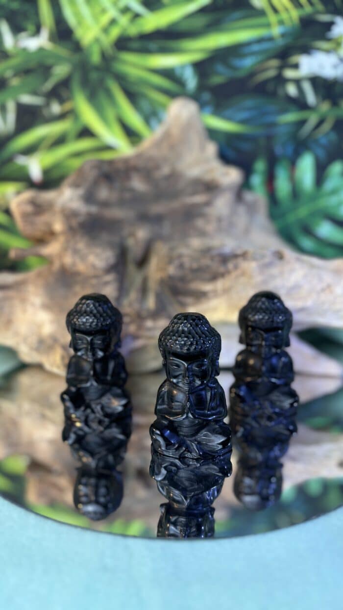 🖤 Magischer Obsidian Buddha (AA+ Qualität) – Unikat | 113,7 g | Höhe 6,5 cm – Bild 7