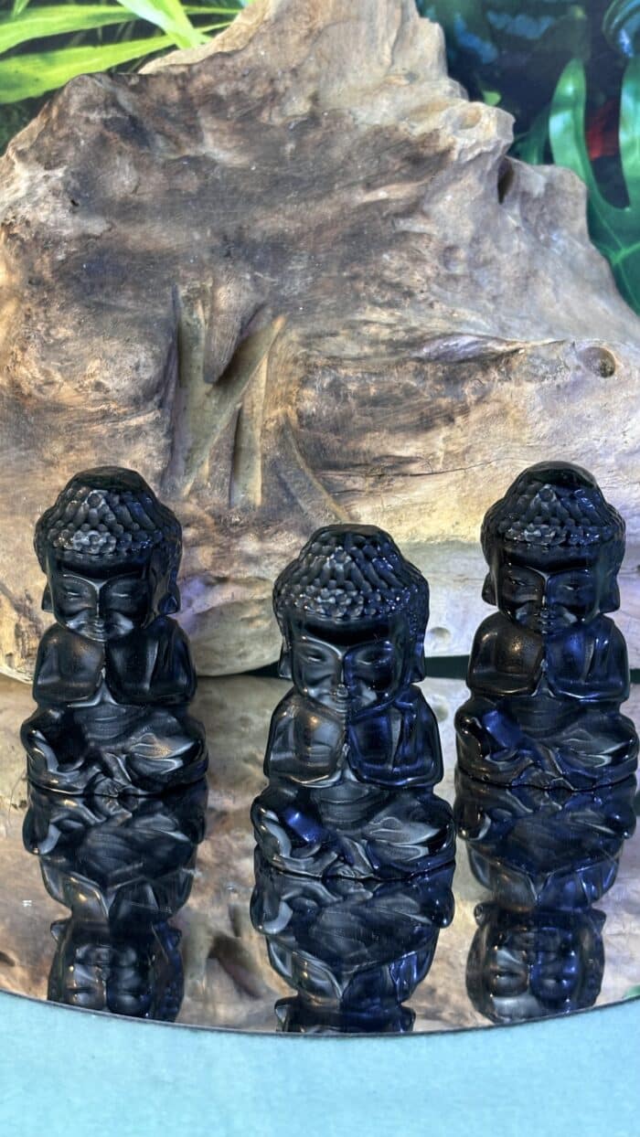 🖤 Magischer Obsidian Buddha (AA+ Qualität) – Unikat | 113,7 g | Höhe 6,5 cm – Bild 6