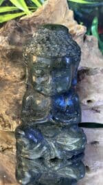 🌠 Magischer XL Labradorit-Buddha (AA+ Qualität) – Unikat | 1208,3 g | Höhe 15 cm – Bild 7