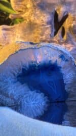 🔵 Magischer blauer Achat-Teelichthalter (gefärbt) – Bild 2