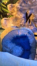 🔵 Magischer blauer Achat-Teelichthalter (gefärbt) – Bild 3