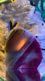 💗 Magischer pinker Achat-Teelichthalter (gefärbt) – Bild 2