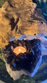 🕯️ Magischer Amethyst Teelichthalter – schwarz beschichtet – Bild 7