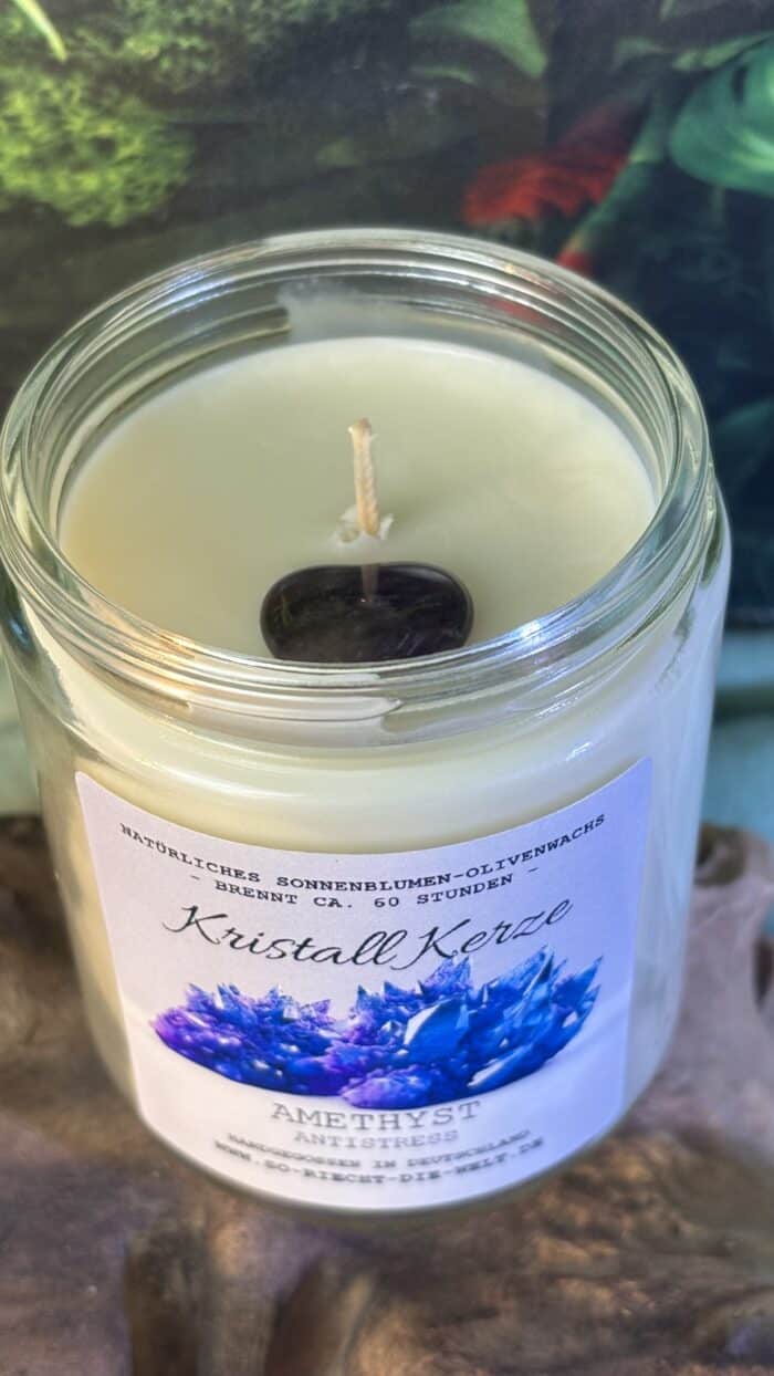 💜 So riecht die Welt – Kristall Duftkerze Amethyst | Anti-Stress & innere Klarheit – Bild 2