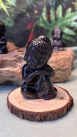Silberglanz Obsidian Buddha – handverlesen, 4,2 cm, 75,9 g – Bild 2