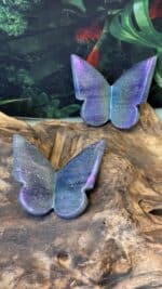 🦋 Blauer Aventurin Angel Aura Schmetterling – handverlesen, 43,1 g, 6 × 5 cm