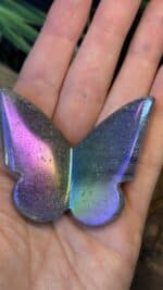 🦋 Blauer Aventurin Angel Aura Schmetterling – handverlesen, 43,1 g, 6 × 5 cm – Bild 5