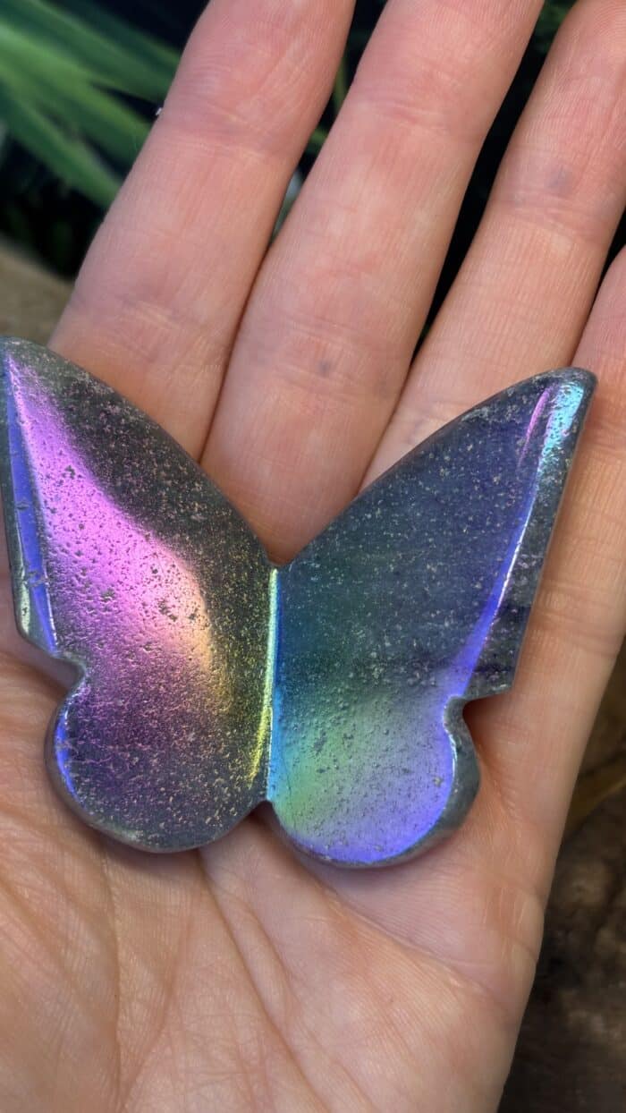 🦋 Blauer Aventurin Angel Aura Schmetterling – handverlesen, 43,1 g, 6 × 5 cm – Bild 5