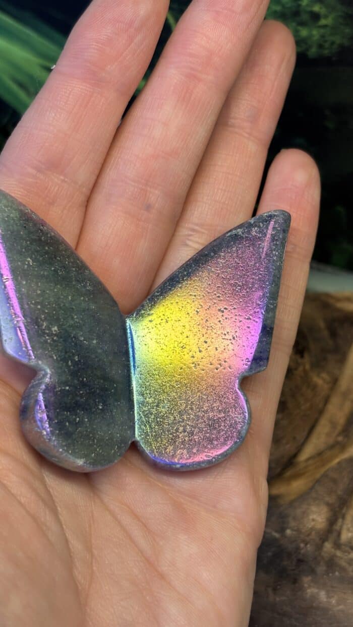 🦋 Blauer Aventurin Angel Aura Schmetterling – handverlesen, 43,1 g, 6 × 5 cm – Bild 8