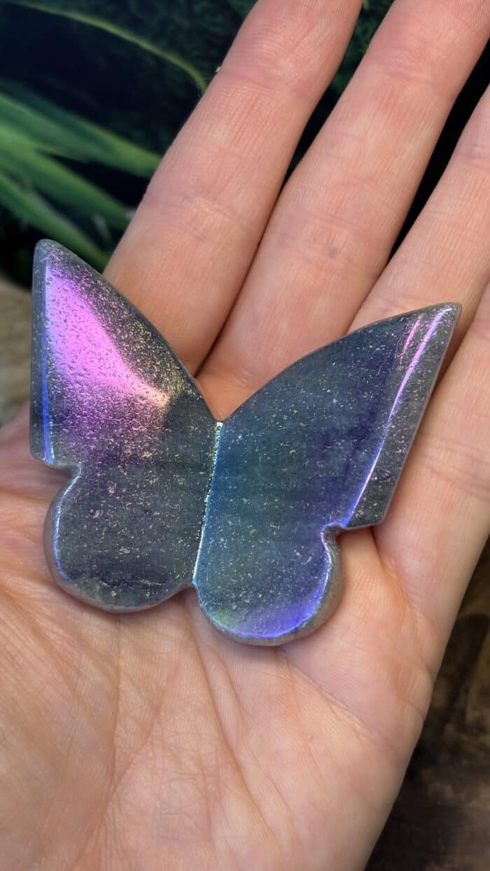 🦋 Blauer Aventurin Angel Aura Schmetterling – handverlesen, 43,1 g, 6 × 5 cm – Bild 6