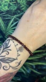 ❤️ Handgefertigtes Granat Armband mit Silberelement „Blume des Lebens“ – 9 cm – Bild 7