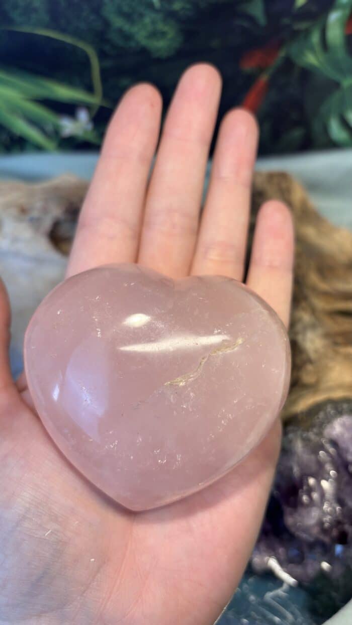 💗 XXL Rosenquarz Herz – Bild 1
