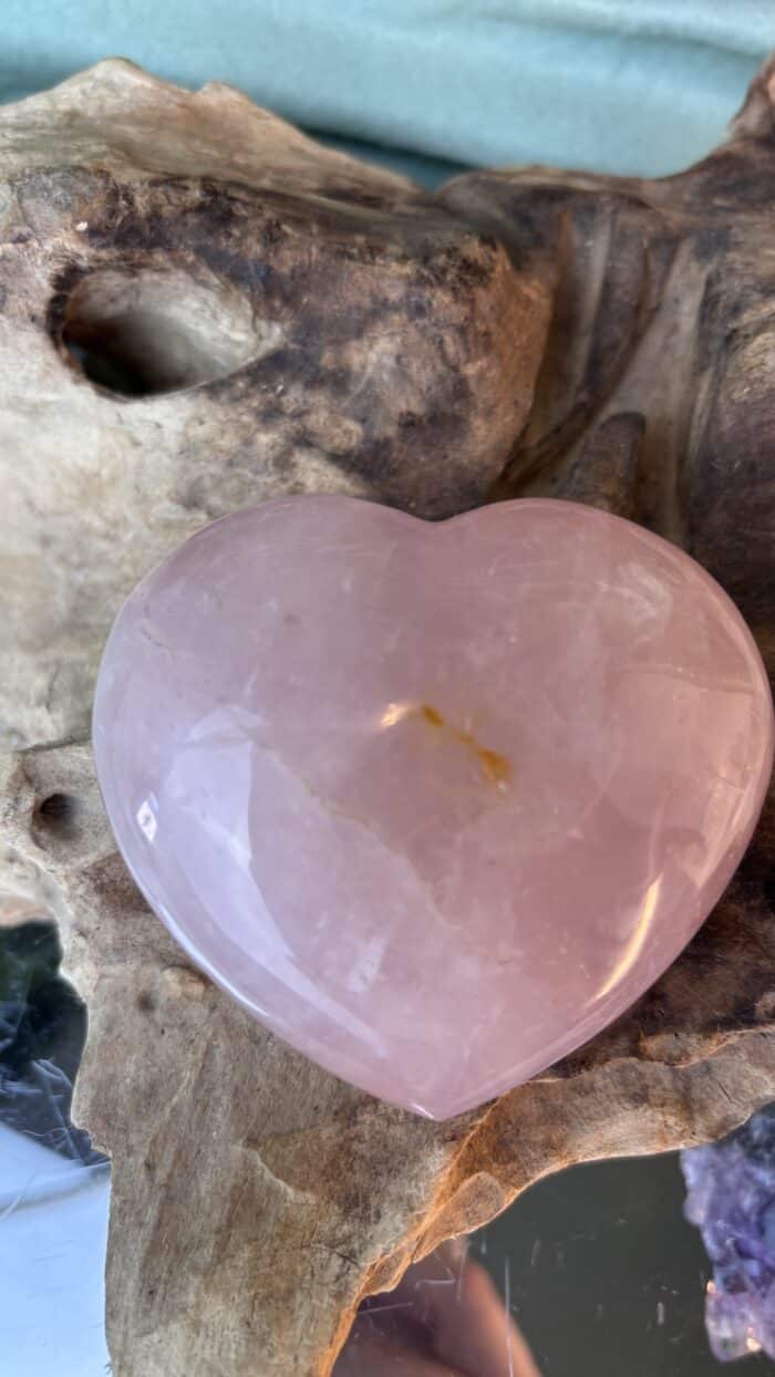 💗 XXL Rosenquarz Herz – Bild 3
