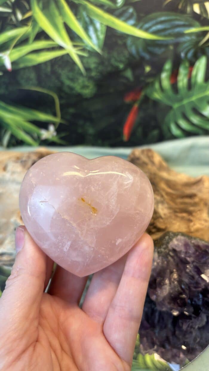 💗 XXL Rosenquarz Herz – Bild 4