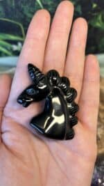🖤 Magisches schwarzes Obsidian-Einhorn