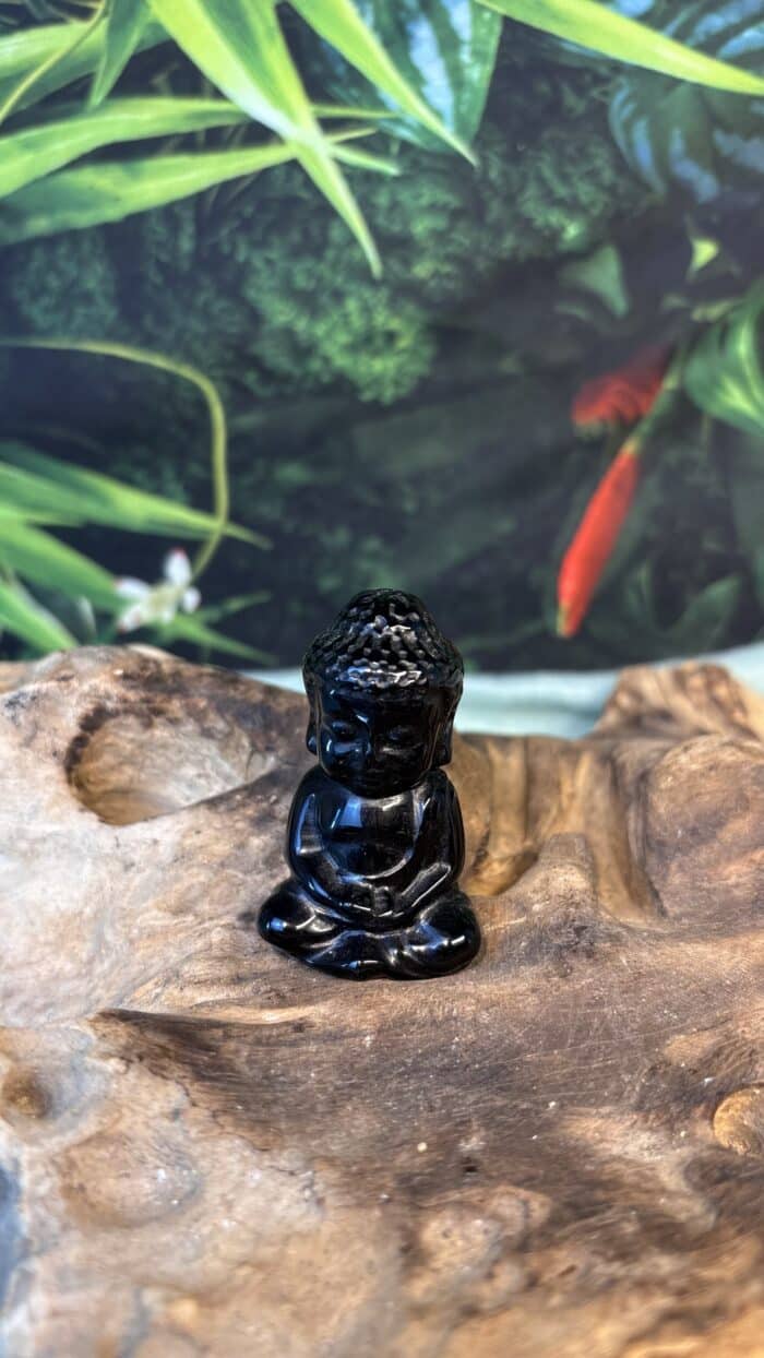 🖤 Schwarzer Obsidian Buddha – 1,1 g | 4,5 cm | Herkunft: Brasilien | handverlesen – Bild 4