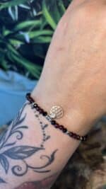 ❤️‍🔥 Facettiertes Granat-Turmalin Schutzarmband Handgefertigt – Bild 8
