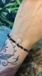 ❤️‍🔥 Facettiertes Granat-Turmalin Schutzarmband Handgefertigt