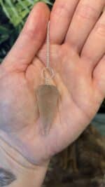 🤎 Magisches Rauchquarz Pendel mit Rauchquarz-Perle & versilberter Kette – Bild 4