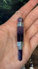 💜 Magisches Amethyst Pendel mit Amethyst-Kugel & versilberter Kette | vom Großhändler aus Idar-Oberstein – Bild 10