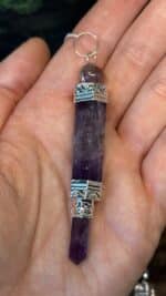 💜 Magisches Amethyst Pendel mit Amethyst-Kugel & versilberter Kette | vom Großhändler aus Idar-Oberstein – Bild 5