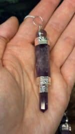 💜 Magisches Amethyst Pendel mit Amethyst-Kugel & versilberter Kette | vom Großhändler aus Idar-Oberstein – Bild 6