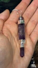 💜 Magisches Amethyst Pendel mit Amethyst-Kugel & versilberter Kette | vom Großhändler aus Idar-Oberstein – Bild 7