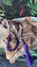 ✨ Handgefertigte Edelstein-Mala von NurseSoulAngel – Amethyst | Erdbeerquarz | Angel Aura | Baum des Lebens ✨ – Bild 7