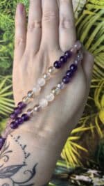 ✨ Handgefertigte Edelstein-Mala von NurseSoulAngel – Amethyst | Erdbeerquarz | Angel Aura | Baum des Lebens ✨ – Bild 3