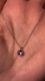 💜✨ Echte Silberkette mit Amethyst-Anhänger – Klarheit, Schutz & spirituelle Tiefe ✨💜 – Bild 3