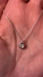 🌙✨ Echte Silberkette mit rundem Mondstein-Anhänger – Intuition, Weiblichkeit & innere Balance ✨🌙 – Bild 5