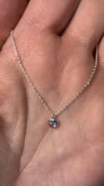 💙✨ Echte Silberkette mit herzförmigem Topas-Anhänger – Liebe, Klarheit & Herzbewusstsein ✨💙 – Bild 5