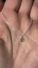 💙✨ Echte Silberkette mit herzförmigem Topas-Anhänger – Liebe, Klarheit & Herzbewusstsein ✨💙 – Bild 4