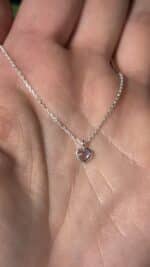 💙✨ Echte Silberkette mit herzförmigem Topas-Anhänger – Liebe, Klarheit & Herzbewusstsein ✨💙