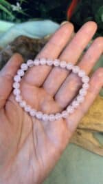 🌸 Rosenquarz Edelstein Armband – handgefertigt 🌸 – Bild 4