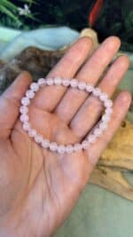 🌸 Rosenquarz Edelstein Armband – handgefertigt 🌸 – Bild 2