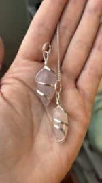 🩷✨ Rosenquarz Spiral-Pendel mit Bergkristall-Perle – handverlesen aus Idar-Oberstein ✨🩷 – Bild 2