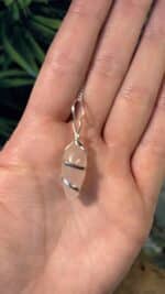 🩷✨ Rosenquarz Spiral-Pendel mit Bergkristall-Perle – handverlesen aus Idar-Oberstein ✨🩷