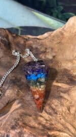🌈✨Orgon Chakra Pendel mit Bergkristall-Perle – handverlesen aus Idar-Oberstein✨🌈